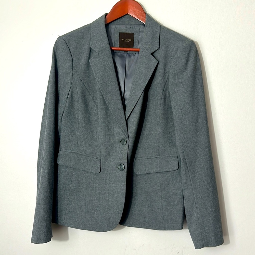The Limited Collection Grey 2 button Suit Blazer Womens Size 10
